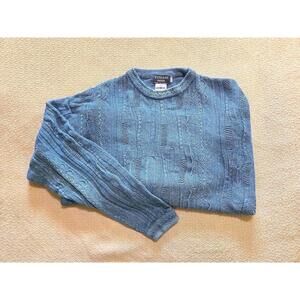Tosani Sweater M | 90s Blue Textured Knit
